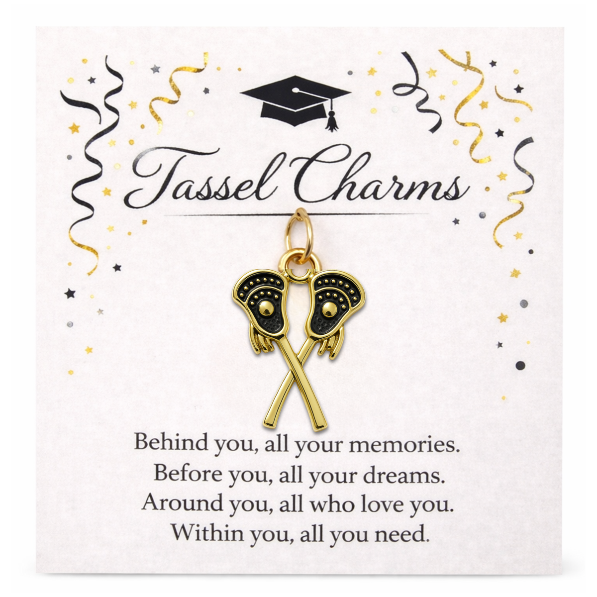 Lacrosse Graduation Tassel Charm