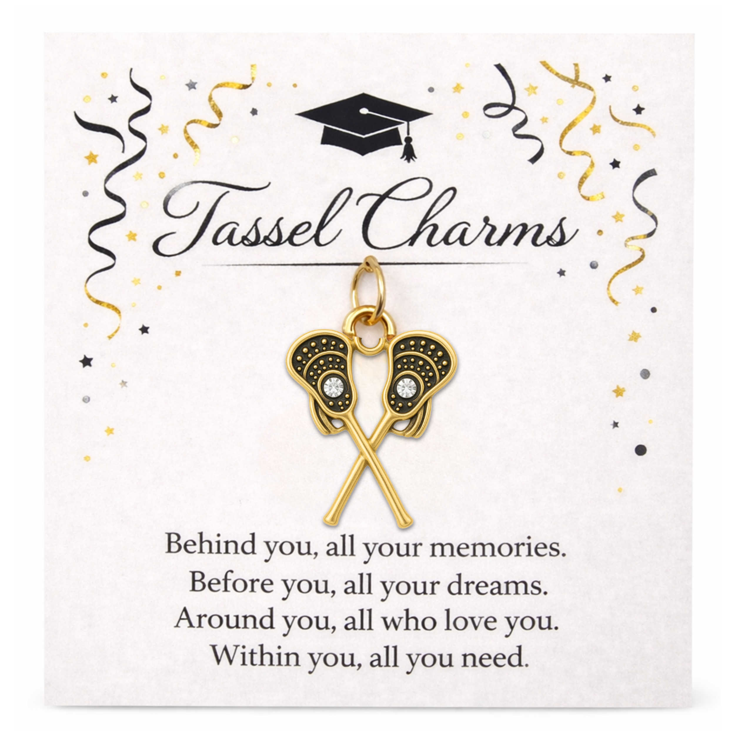 Lacrosse Graduation Tassel Charm