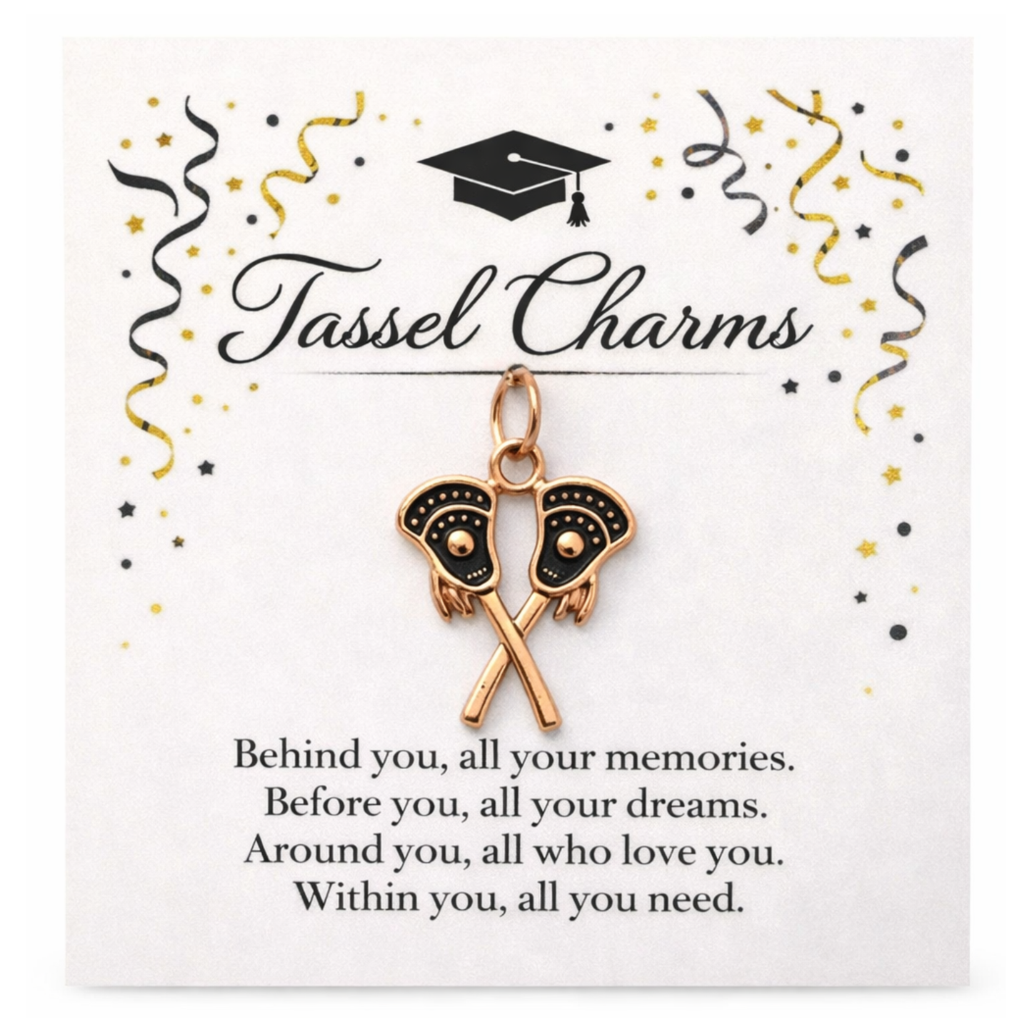 Lacrosse Graduation Tassel Charm