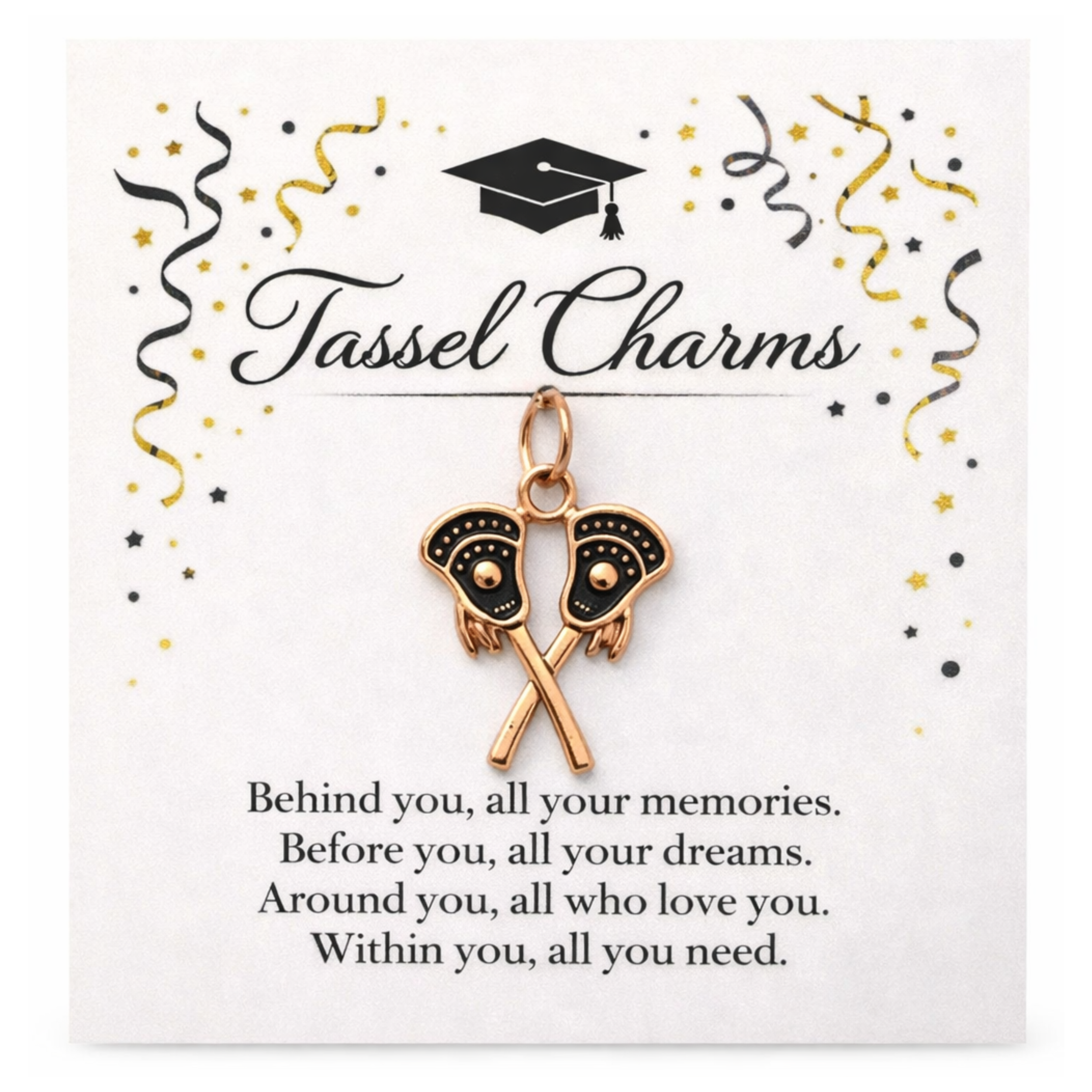 Lacrosse Graduation Tassel Charm