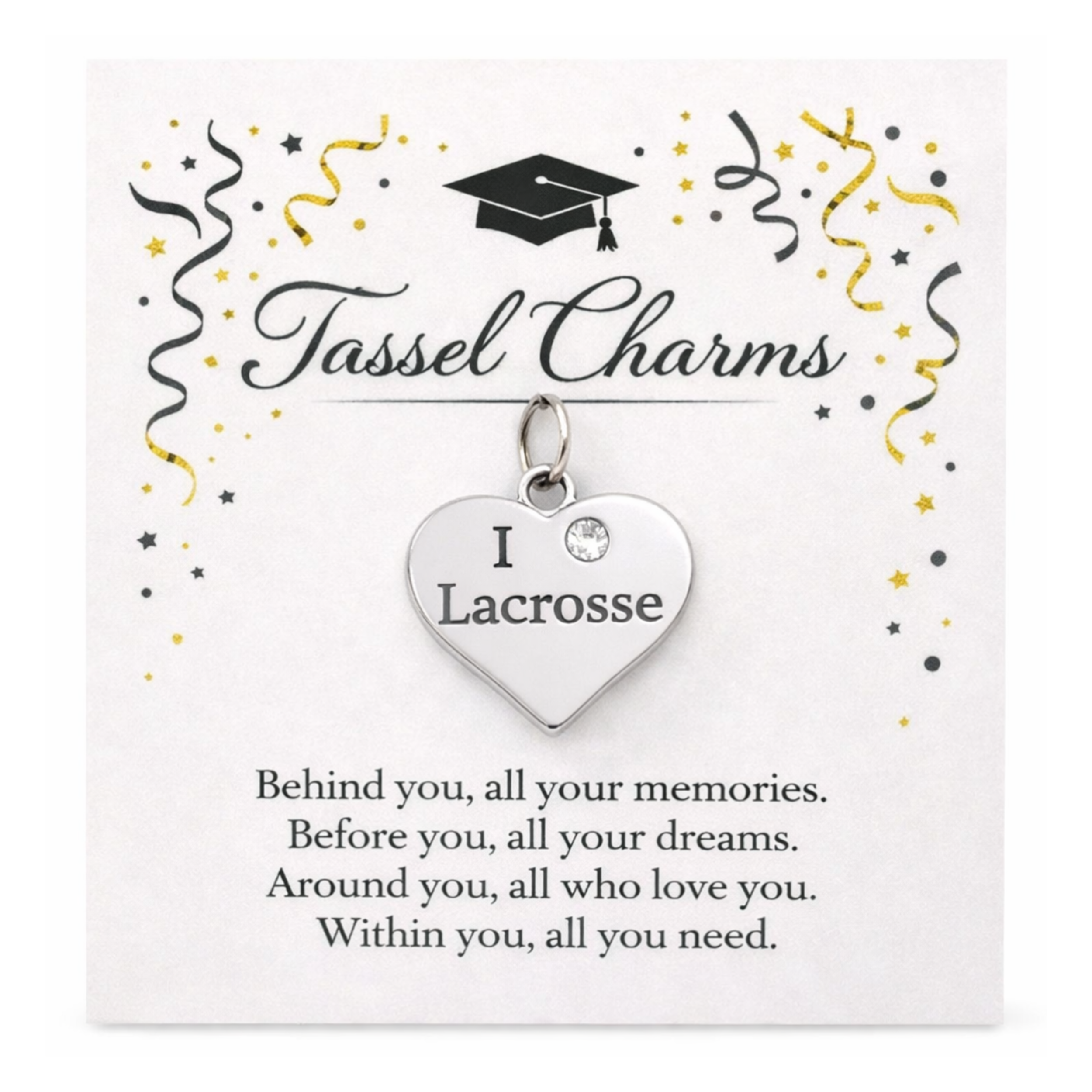 Lacrosse Graduation Tassel Charm