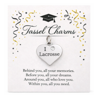 Lacrosse Graduation Tassel Charm