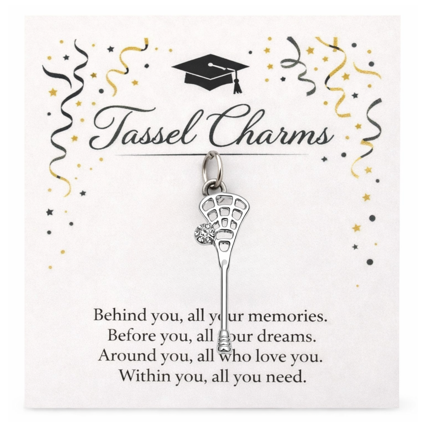 Lacrosse Graduation Tassel Charm