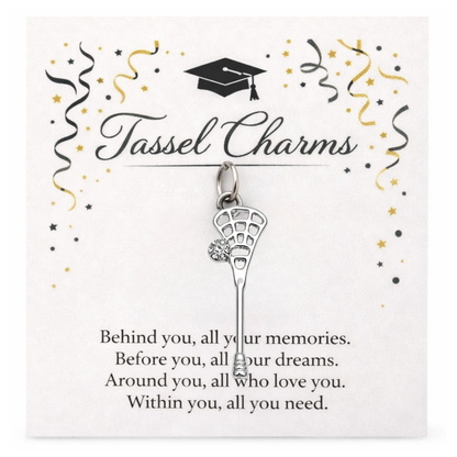 Lacrosse Graduation Tassel Charm