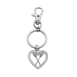 Lacrosse Zipper Pull Keychain