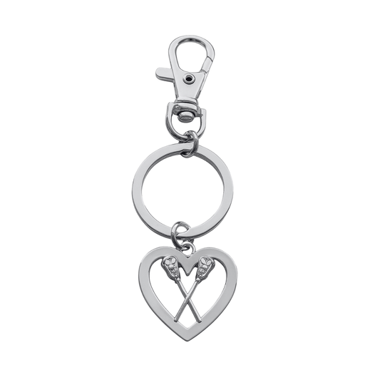 Lacrosse Zipper Pull Keychain