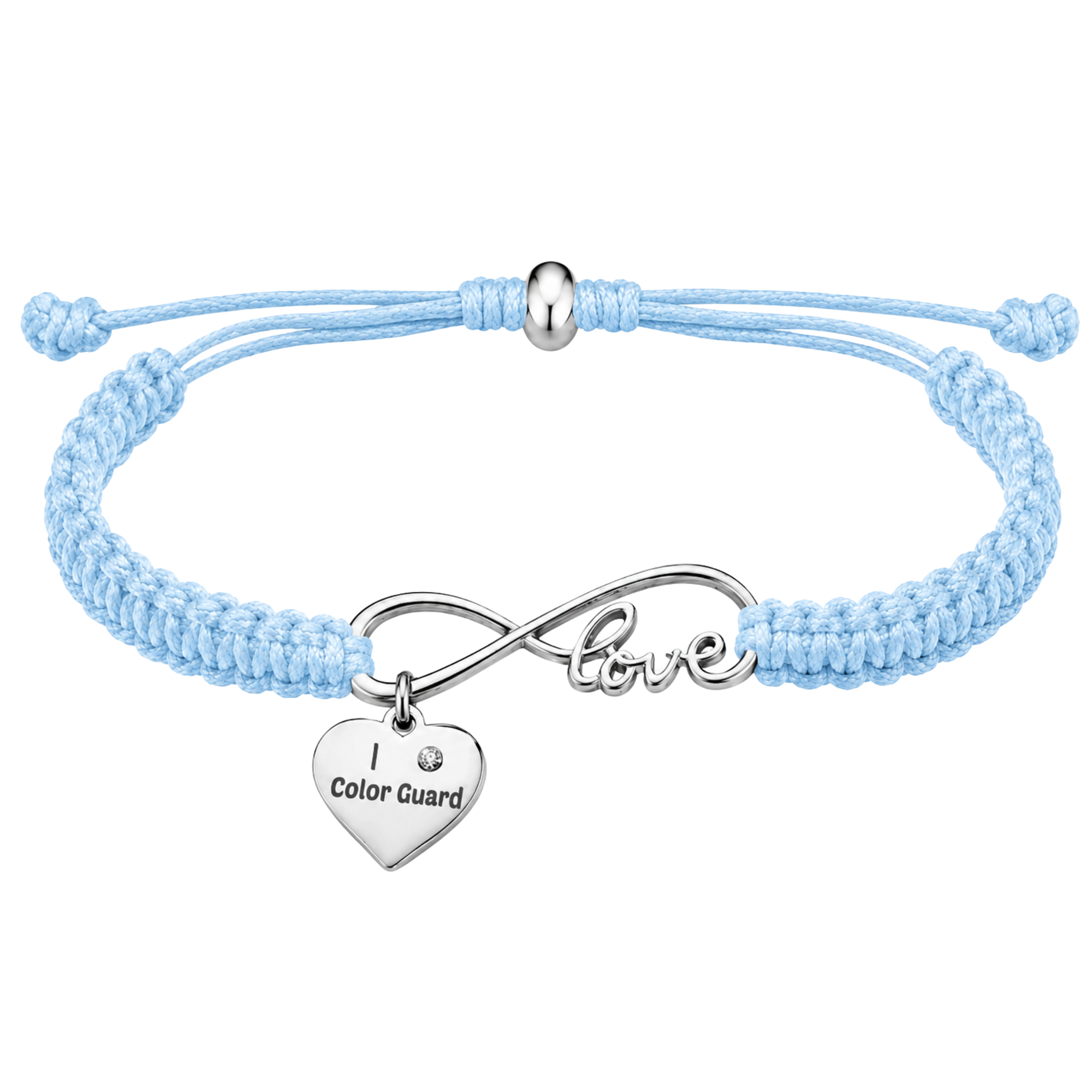 Color Guard Love Infinity Rope Bracelet - Pick Color