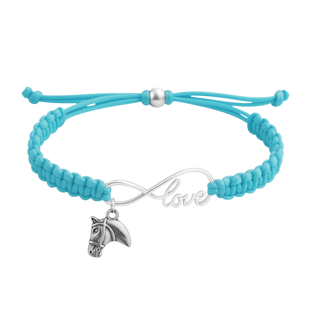 Horse Infinity Rope Bracelet - Pick Charm
