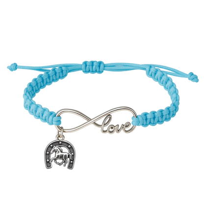 Horse Infinity Rope Bracelet - Pick Charm