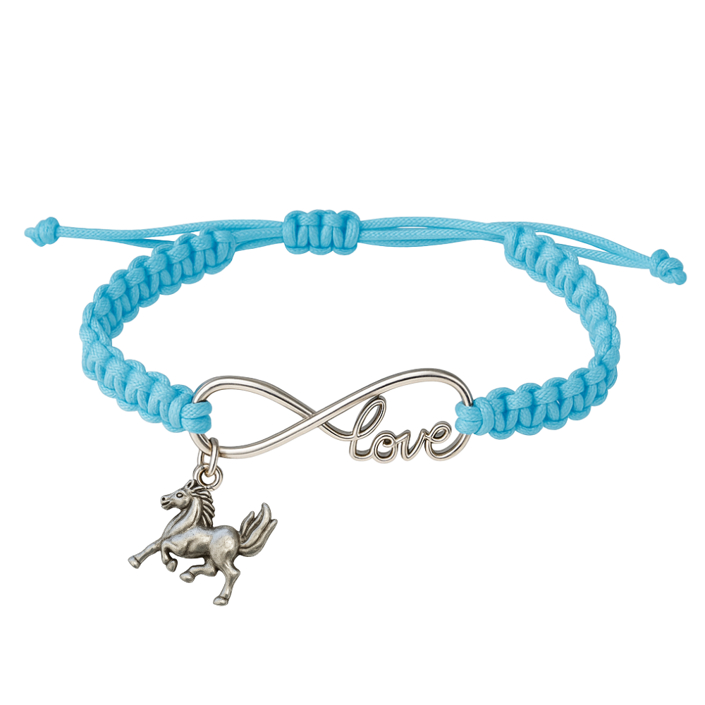 Horse Infinity Rope Bracelet - Pick Charm
