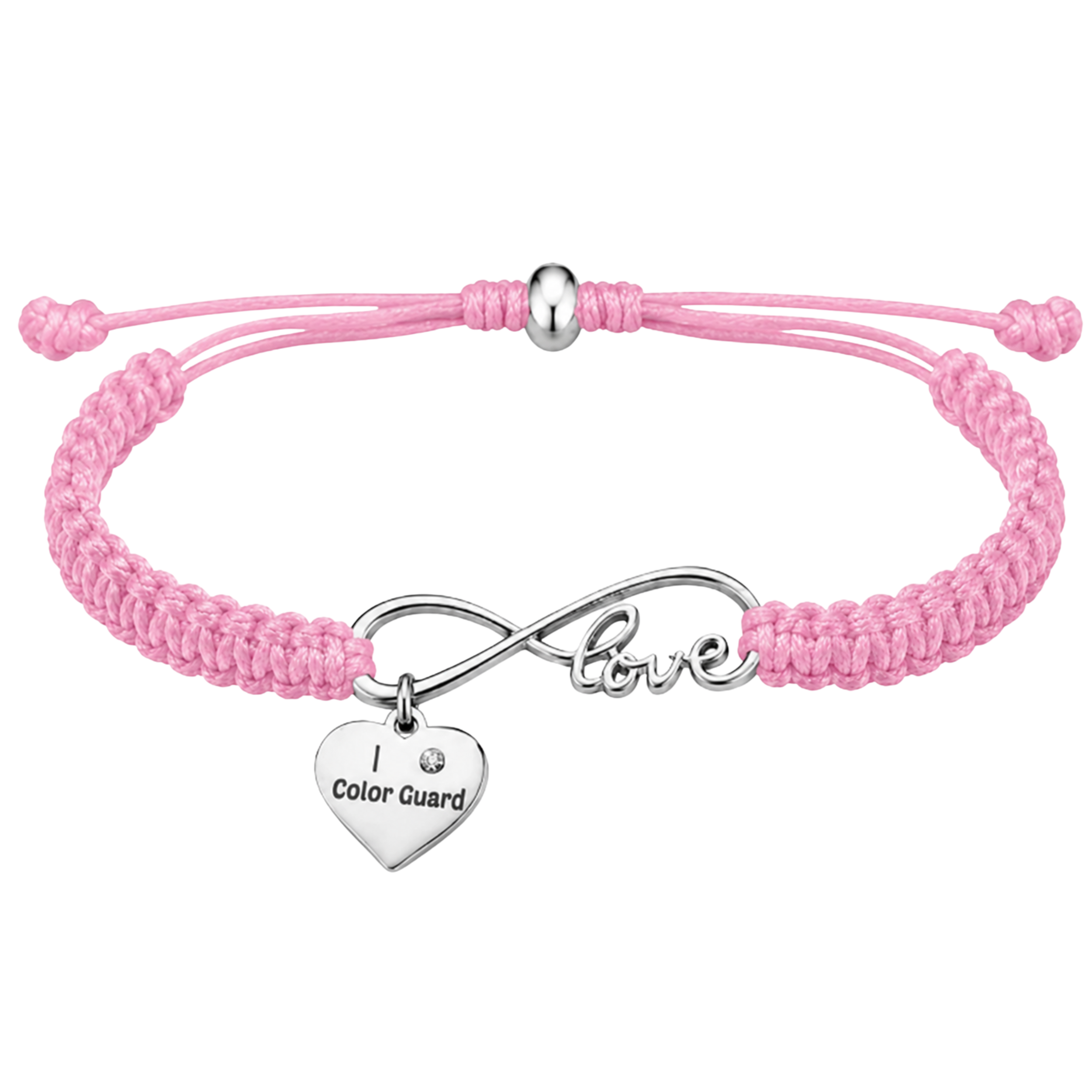 Color Guard Love Infinity Rope Bracelet - Pick Color