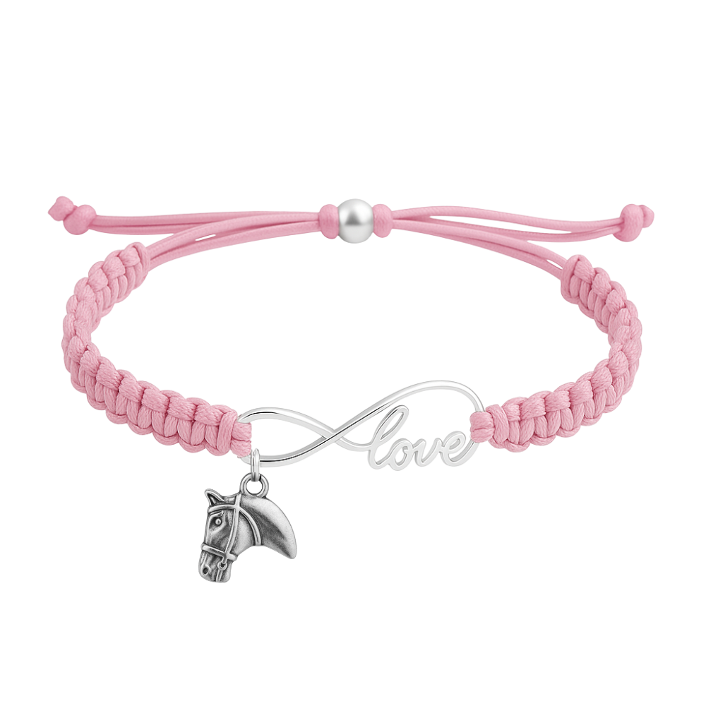 Horse Infinity Rope Bracelet - Pick Charm