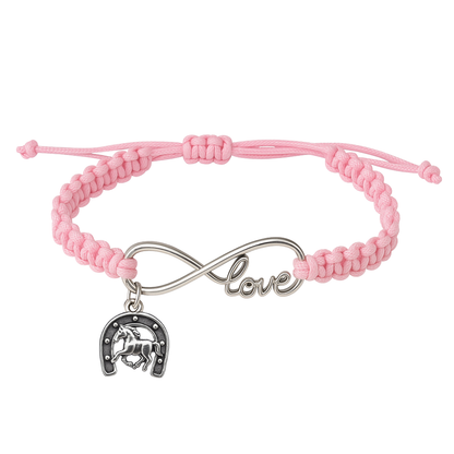 Horse Infinity Rope Bracelet - Pick Charm