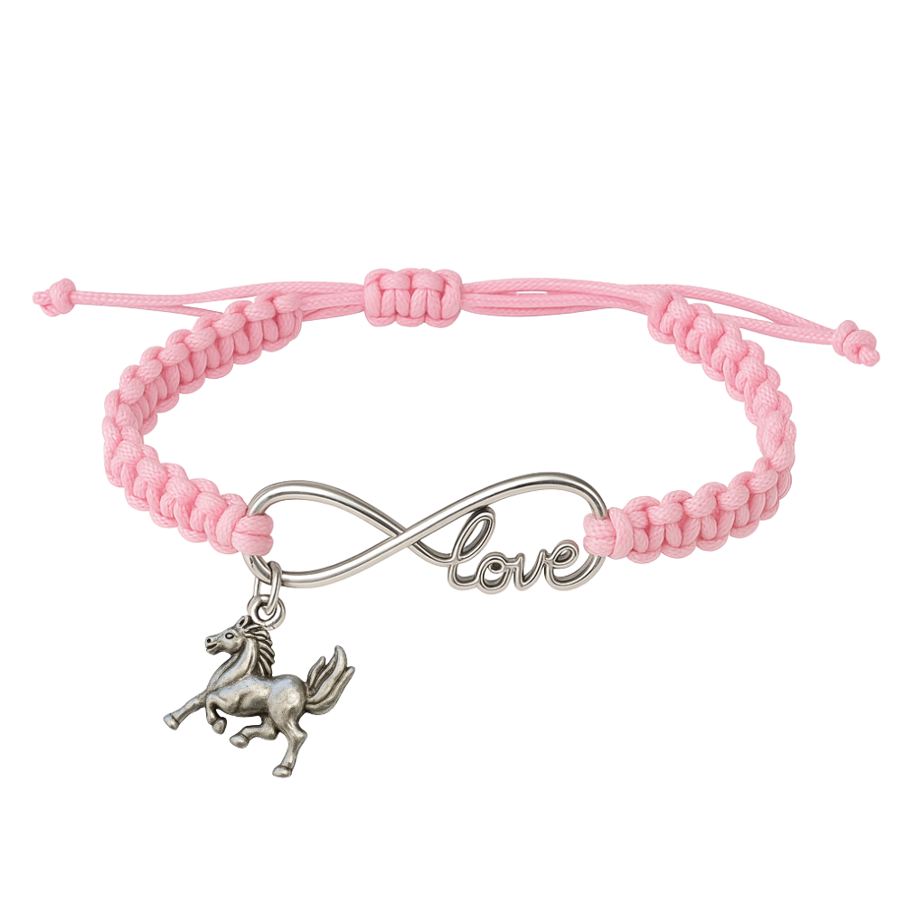 Horse Infinity Rope Bracelet - Pick Charm