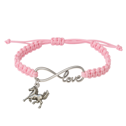 Horse Infinity Rope Bracelet - Pick Charm