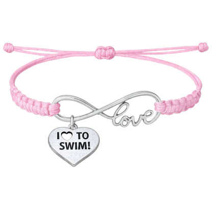 Swimming Adjustable Rope Bracelet - Pick Charm