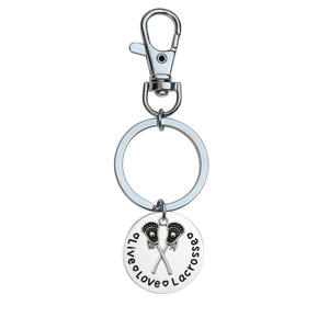 Lacrosse Zipper Pull Keychain - Live Love Lacrosse