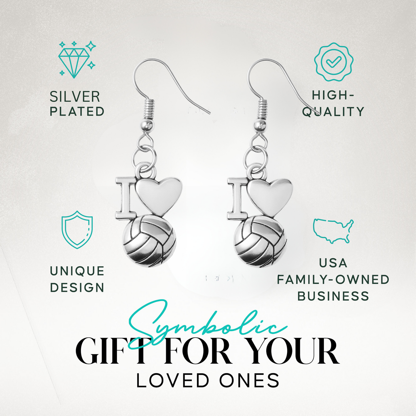 Love Volleyball Earrings