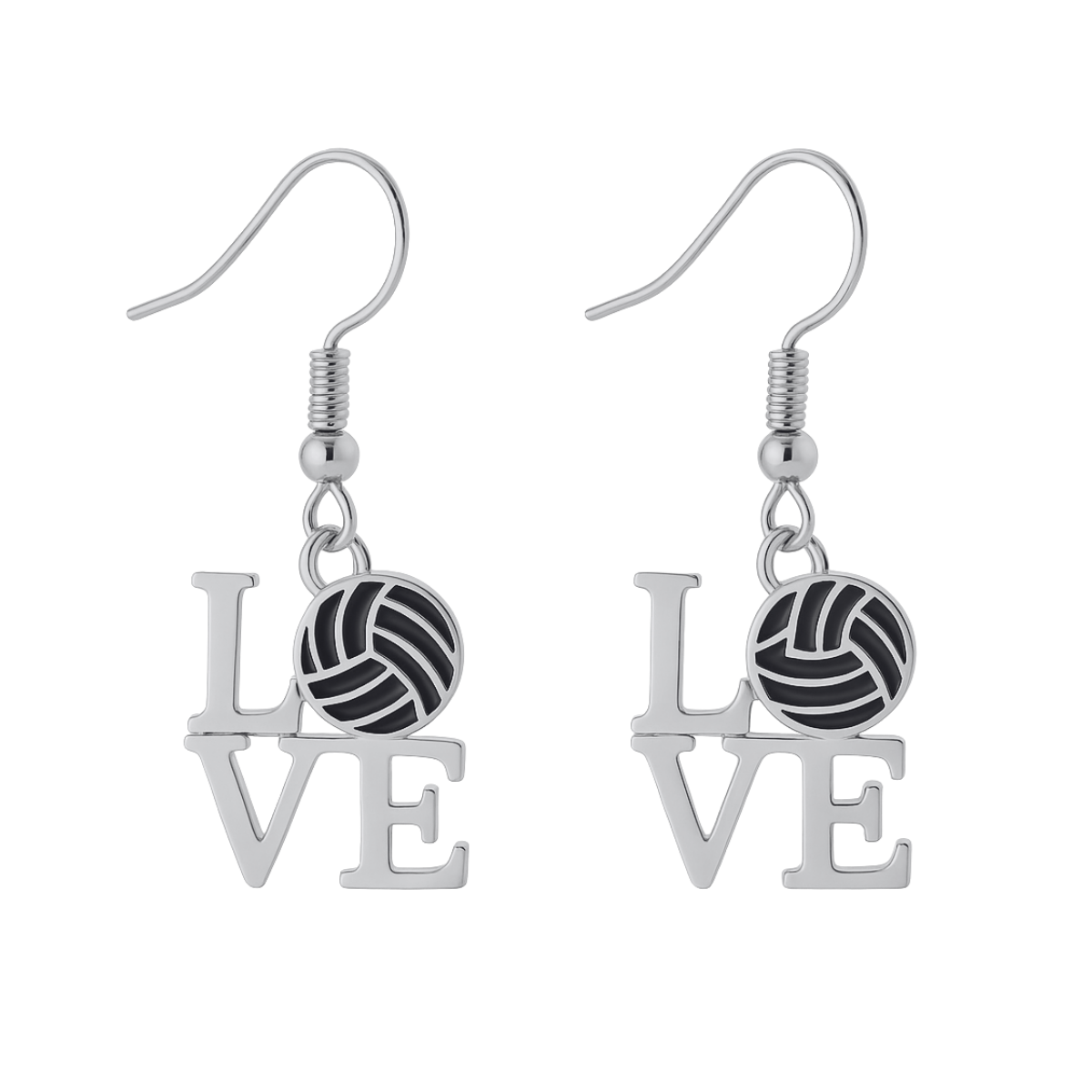 Love Volleyball Rose Gold Earrings