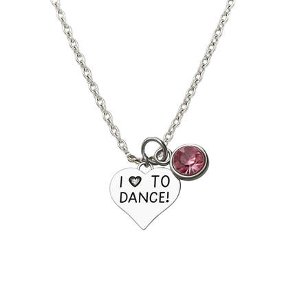 Love to Dance Birthstone Necklace