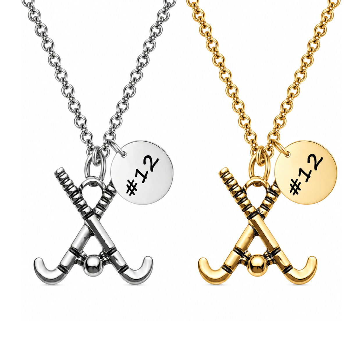 Personalized Engraved Field Hockey Necklace