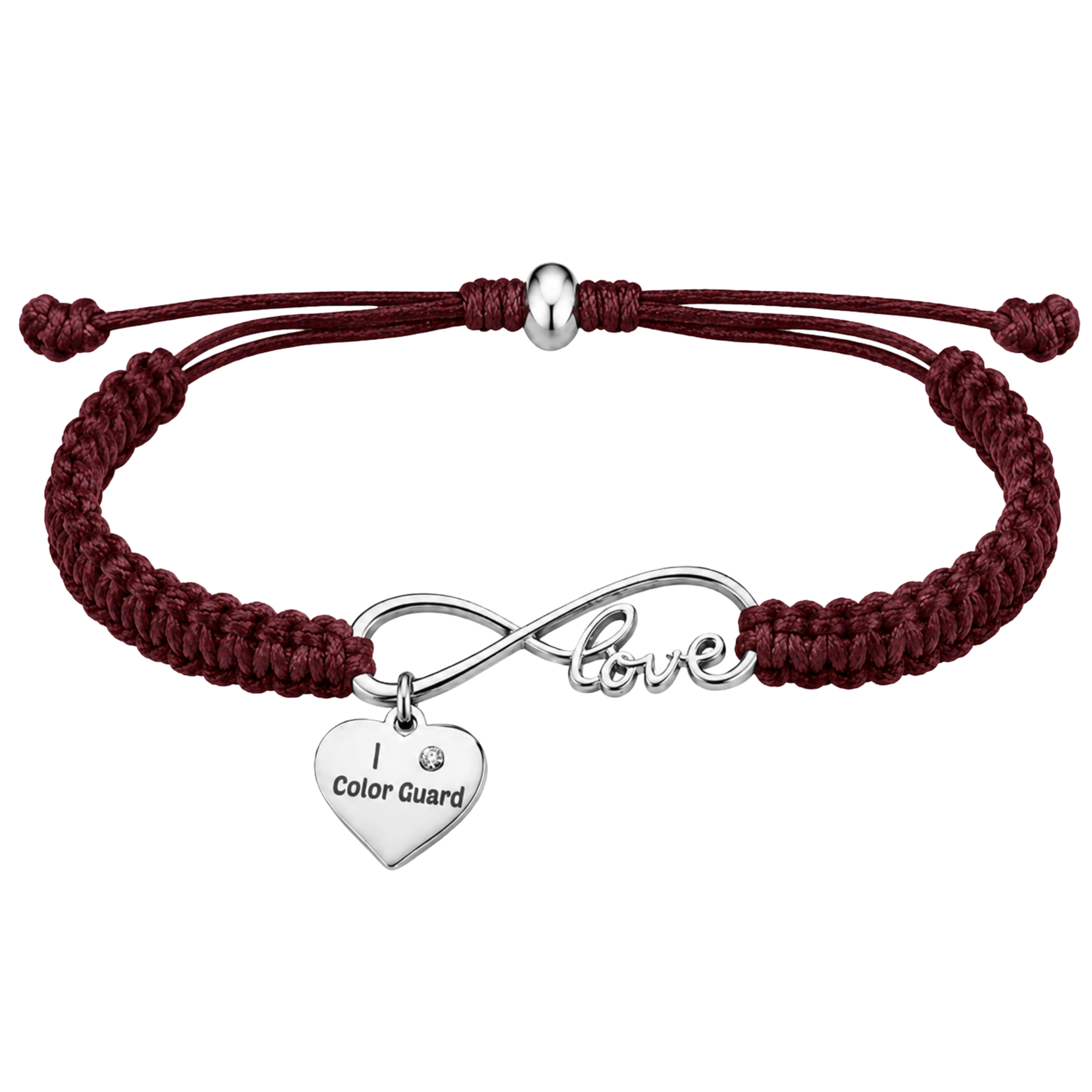 Color Guard Love Infinity Rope Bracelet - Pick Color