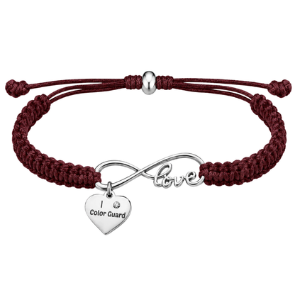 Color Guard Love Infinity Rope Bracelet - Pick Color