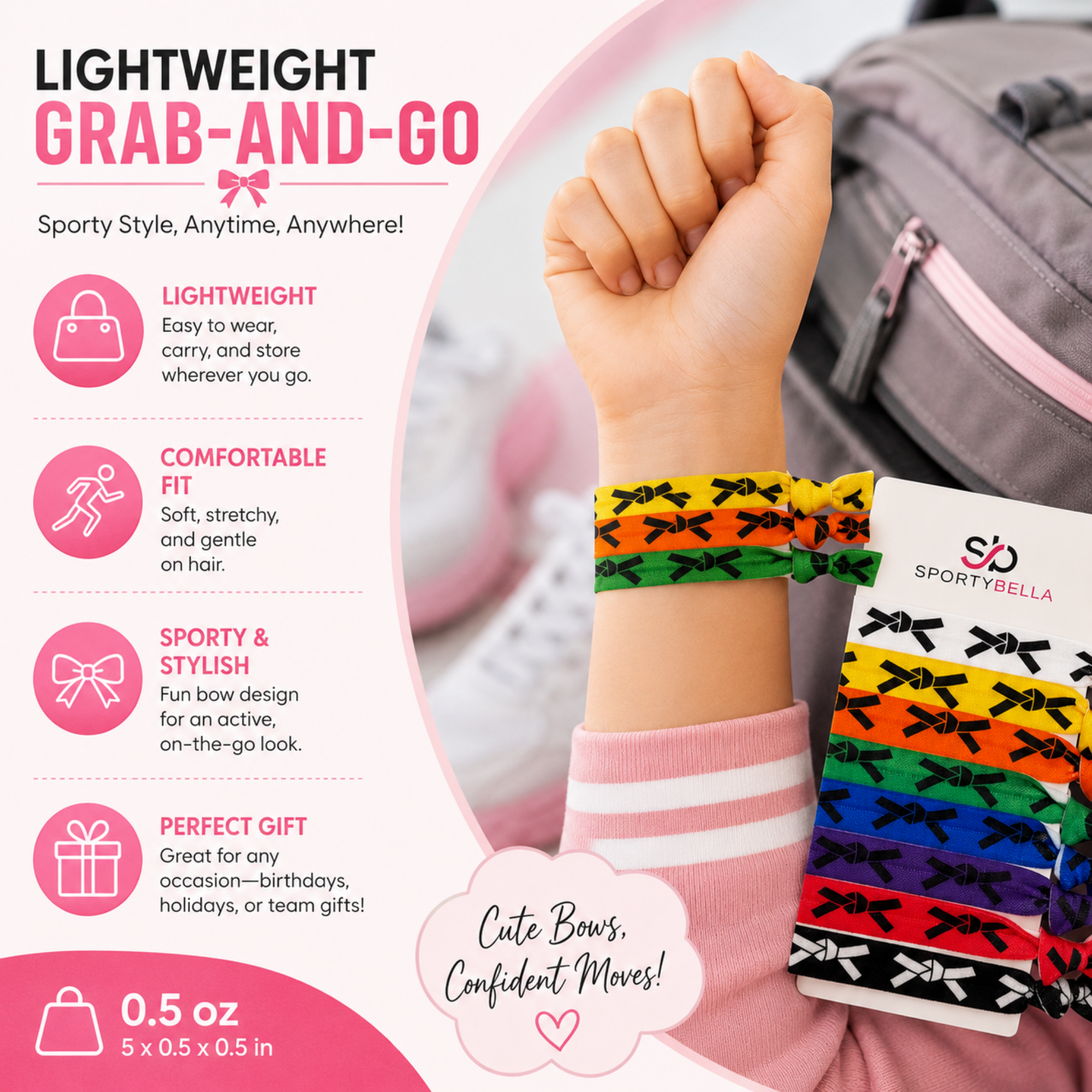 Martial Arts Belt Hair Ties