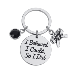 Martial Arts I Believed I Could So I Did Black Belt Keychain