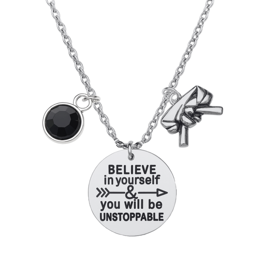 Martial Arts Inspirational Black Belt Necklace - Pick Style