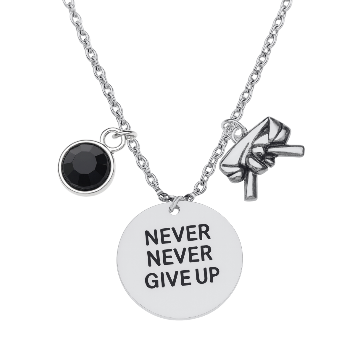 Martial Arts Inspirational Black Belt Necklace - Pick Style