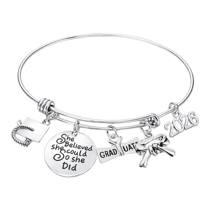 2026 Sports Graduation Bracelet - She Believed She Could- Pick Activity