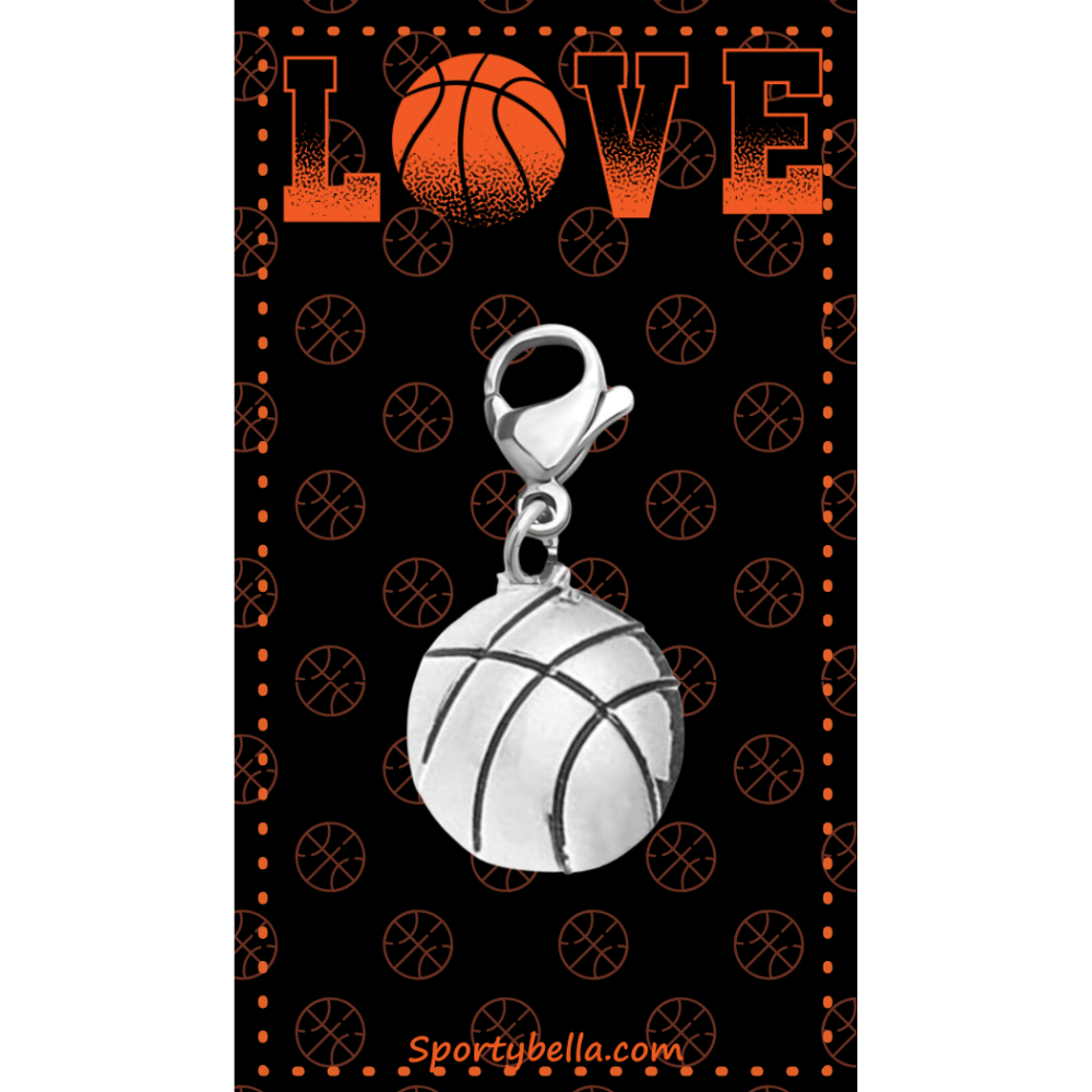 Basketball Clip On Zipper Pull