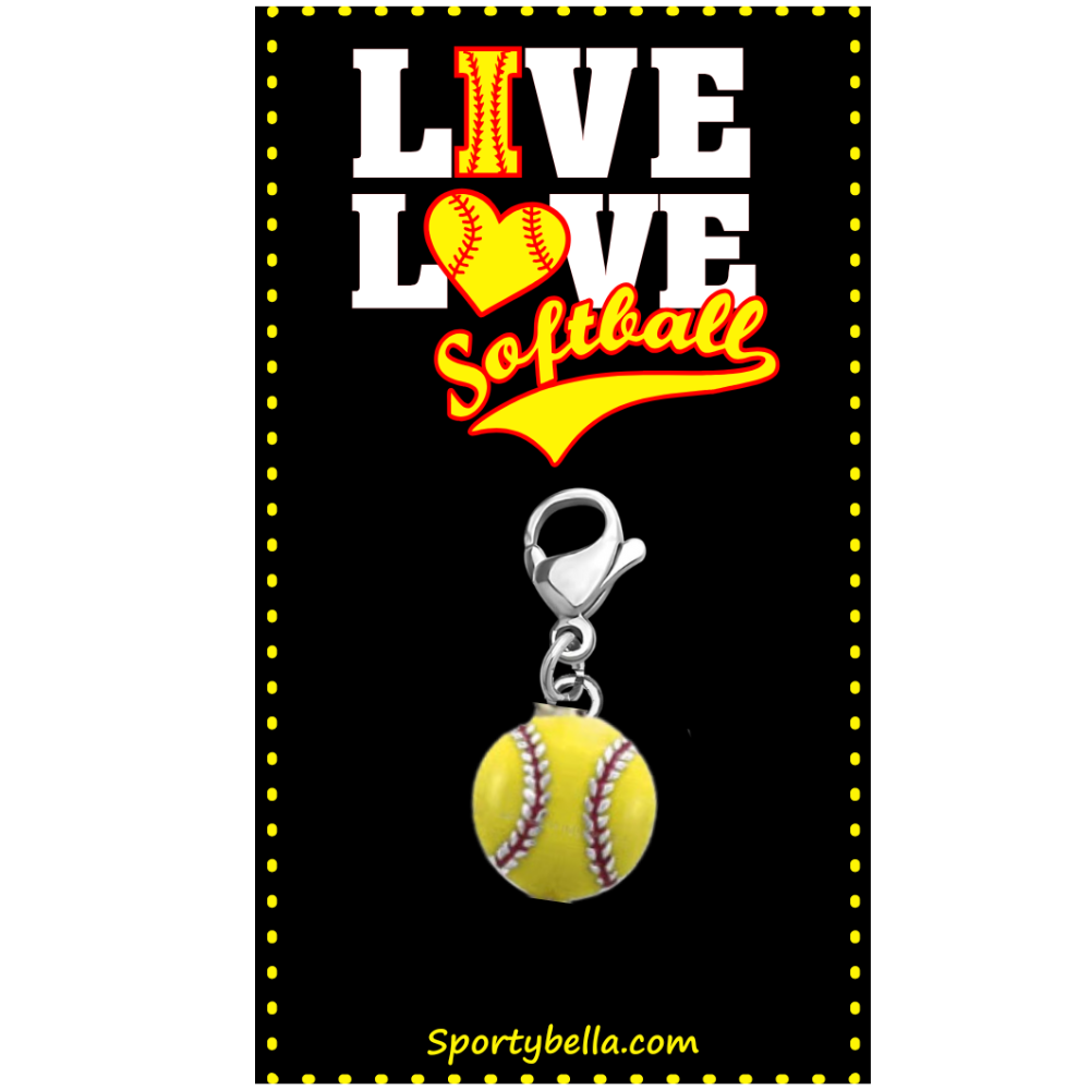 Softball Clip On Zipper Pull