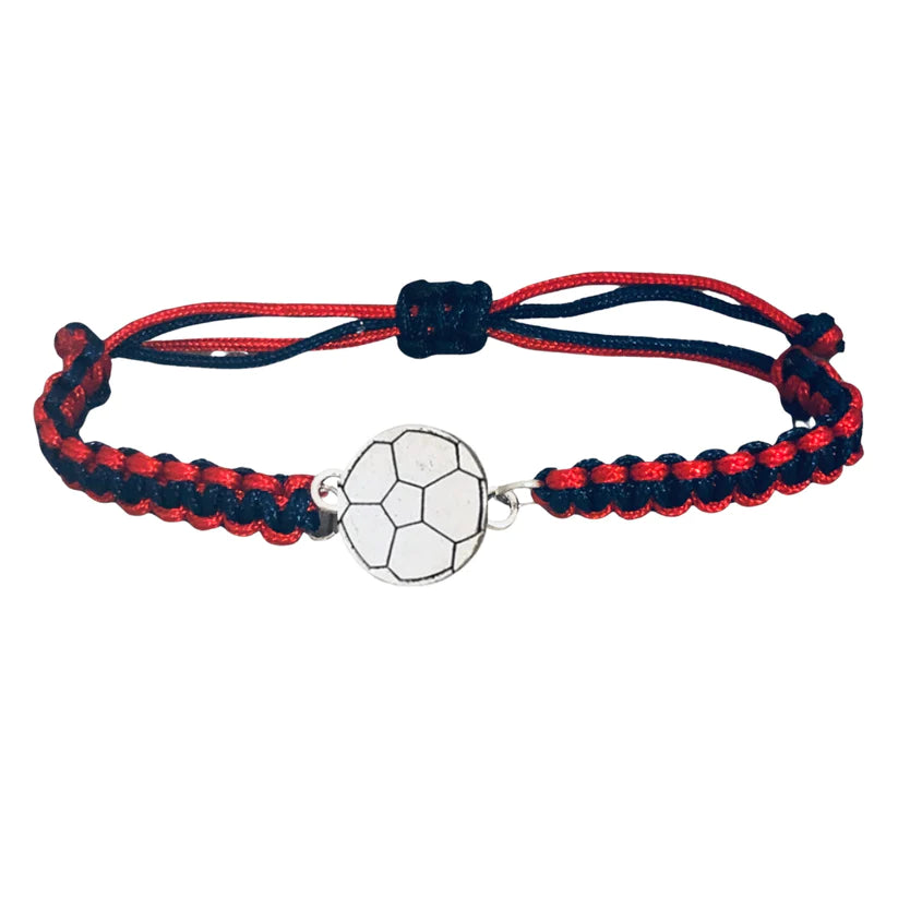 Multi Colored Soccer Bracelet - Pick Colors & Charms