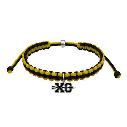 Multi Colored XC Cross Country Dangle Charm Rope Bracelet