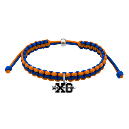 Multi Colored XC Cross Country Dangle Charm Rope Bracelet
