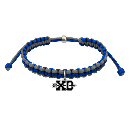 Multi Colored XC Cross Country Dangle Charm Rope Bracelet