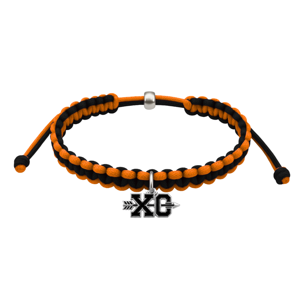 Multi Colored XC Cross Country Dangle Charm Rope Bracelet