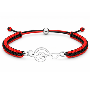 Music Note Treble Clef Multi Colored Rope Bracelet - Pick Color
