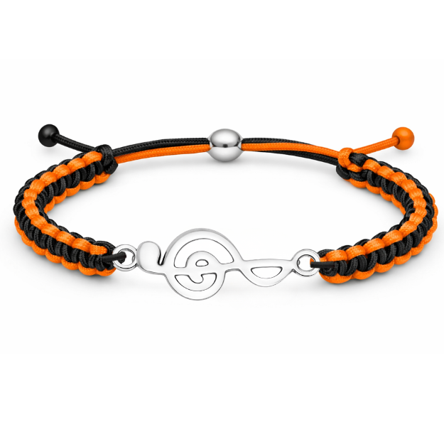 Music Note Treble Clef Multi Colored Rope Bracelet - Pick Color