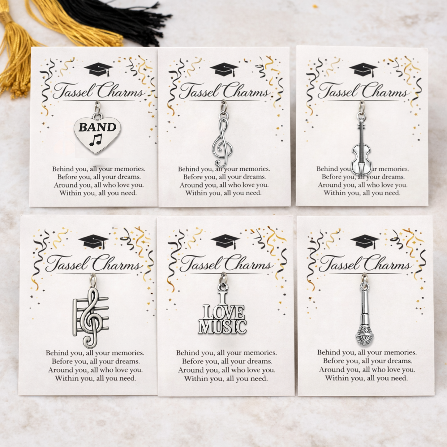 Music Graduation Tassel Charm