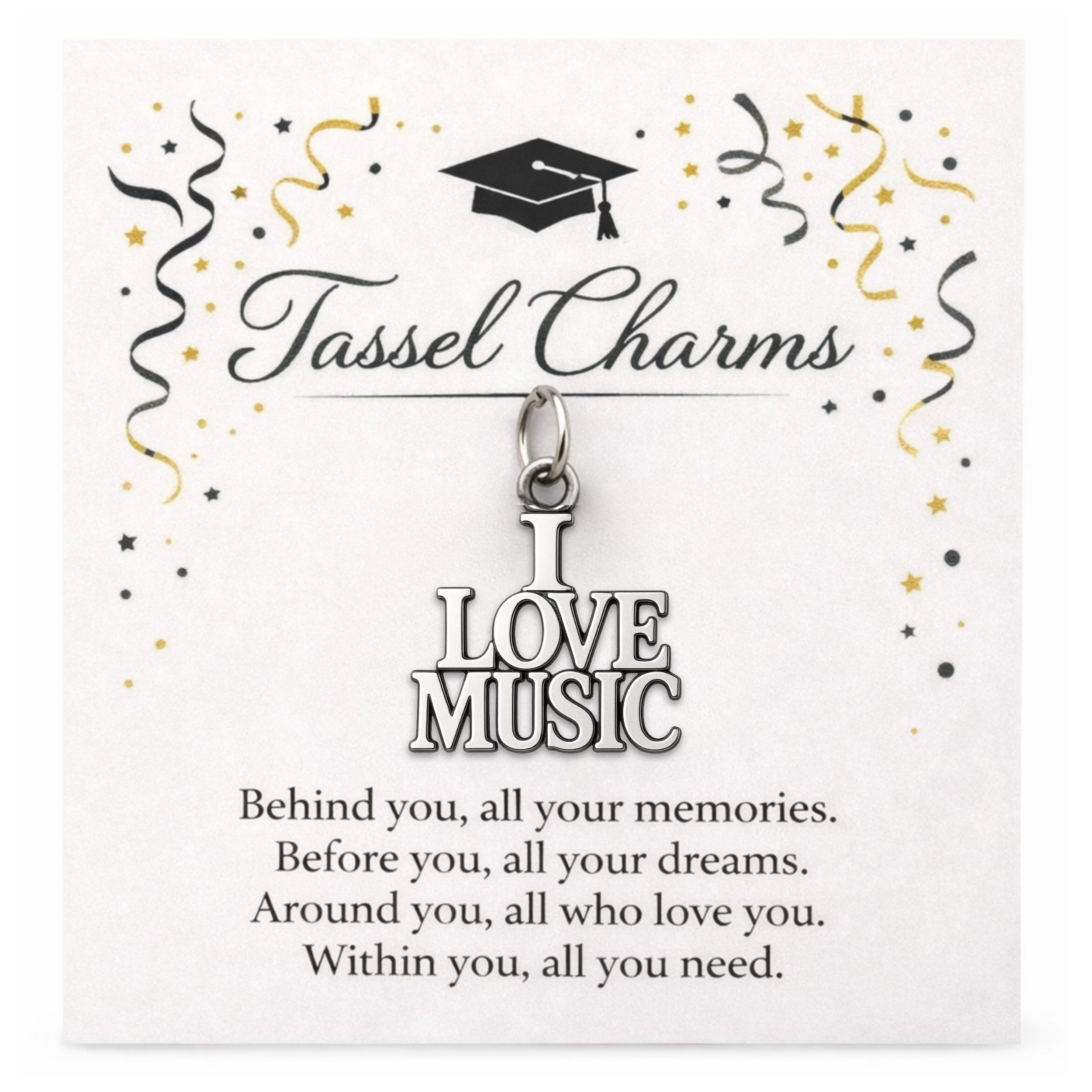 Music Graduation Tassel Charm