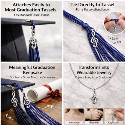 Music Graduation Tassel Charm