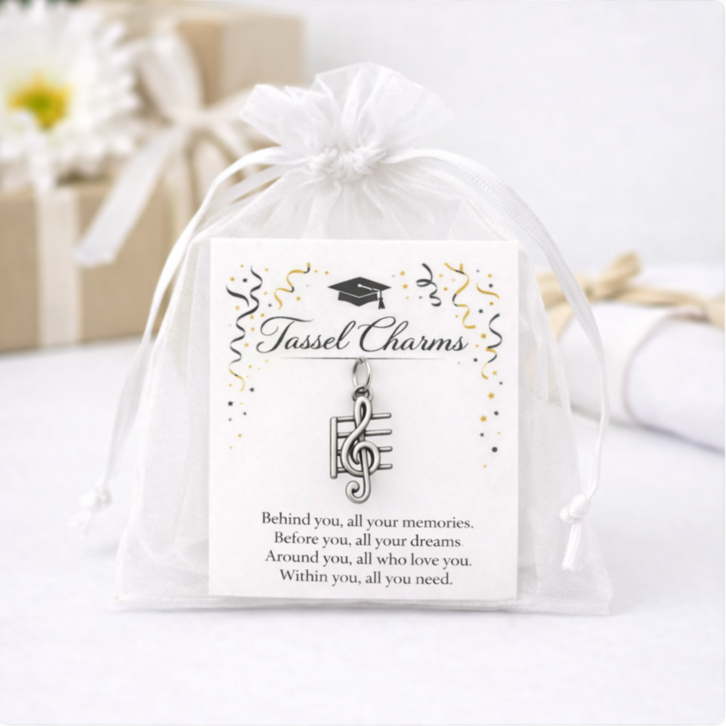 Music Graduation Tassel Charm