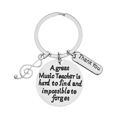 Music Great Teacher Is Hard to Find Keychain