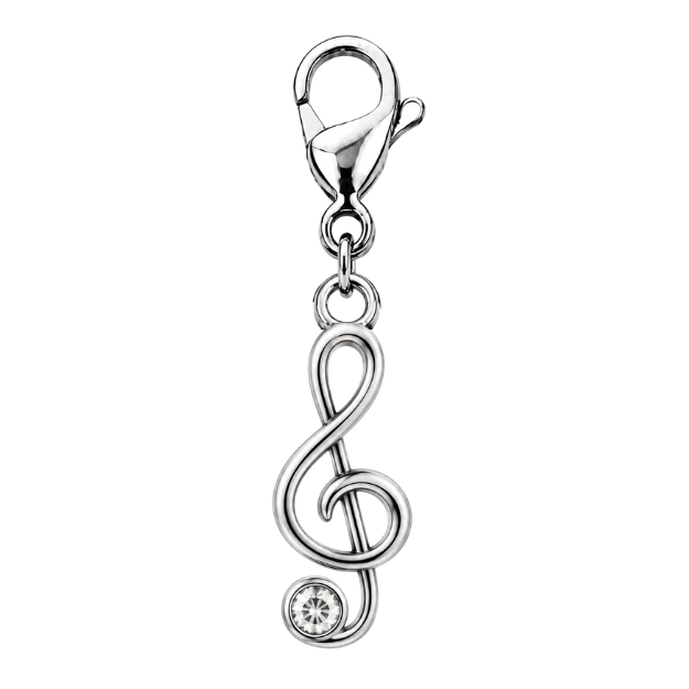 Music Treble Clef Birthstone Clip On Charms