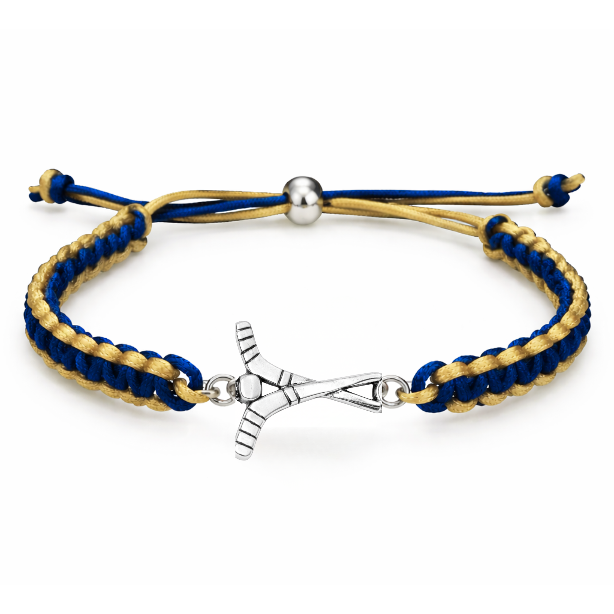 Ice Hockey Multi Colored Rope Bracelet - Pick Colors