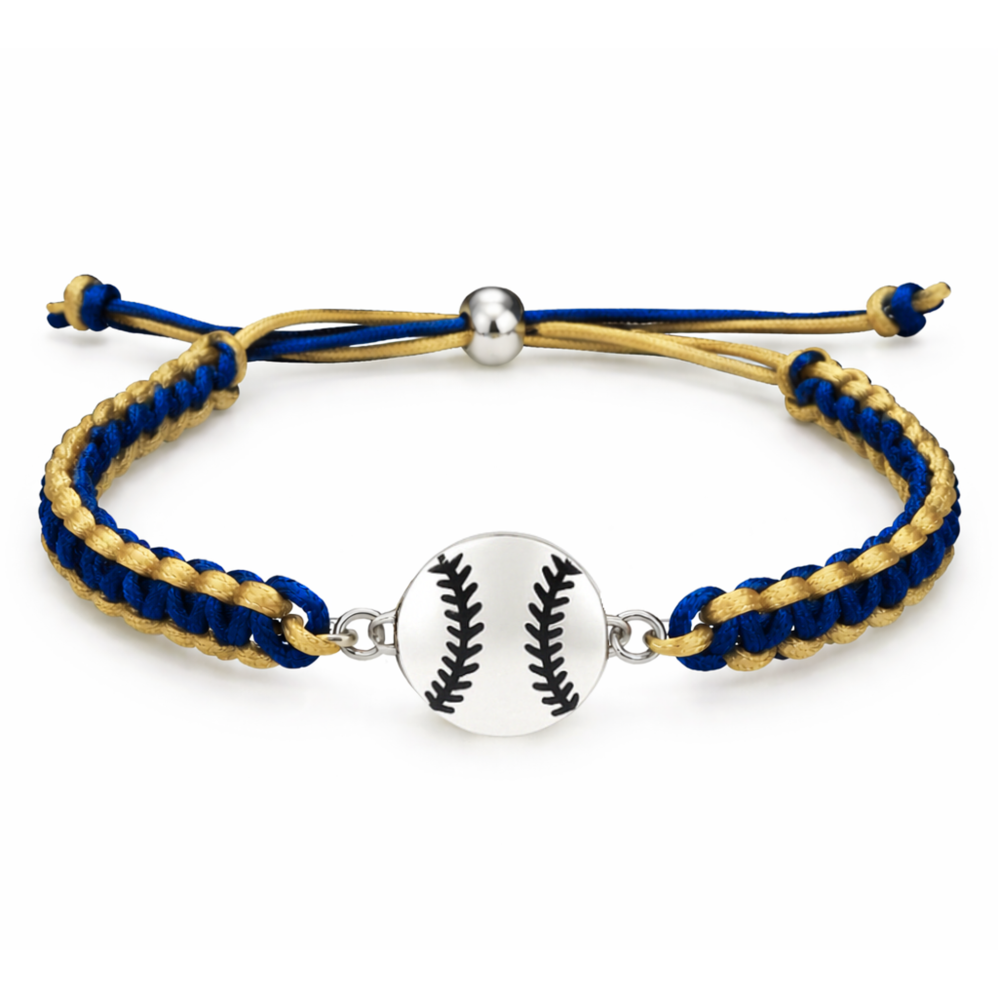 Multi Colored Softball Rope Bracelet - Pick Colors & Charms