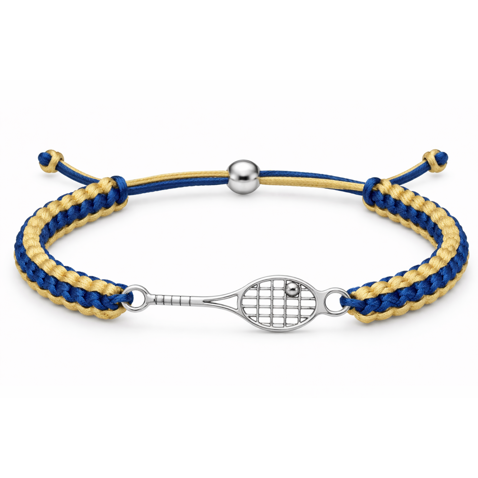 Tennis Racket Multi Colored Rope Bracelet - Pick Colors